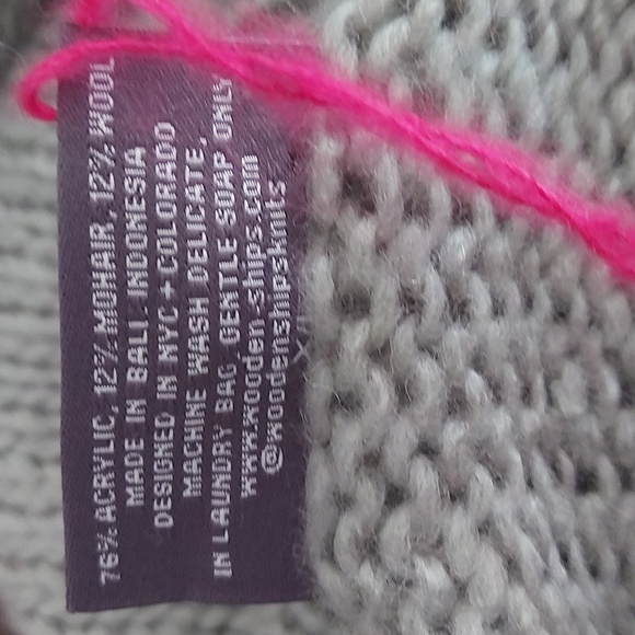 Wooden Ships SNOWFLAKE CREW CHUNKY Gray and White Size XL - Picture 6 of 6